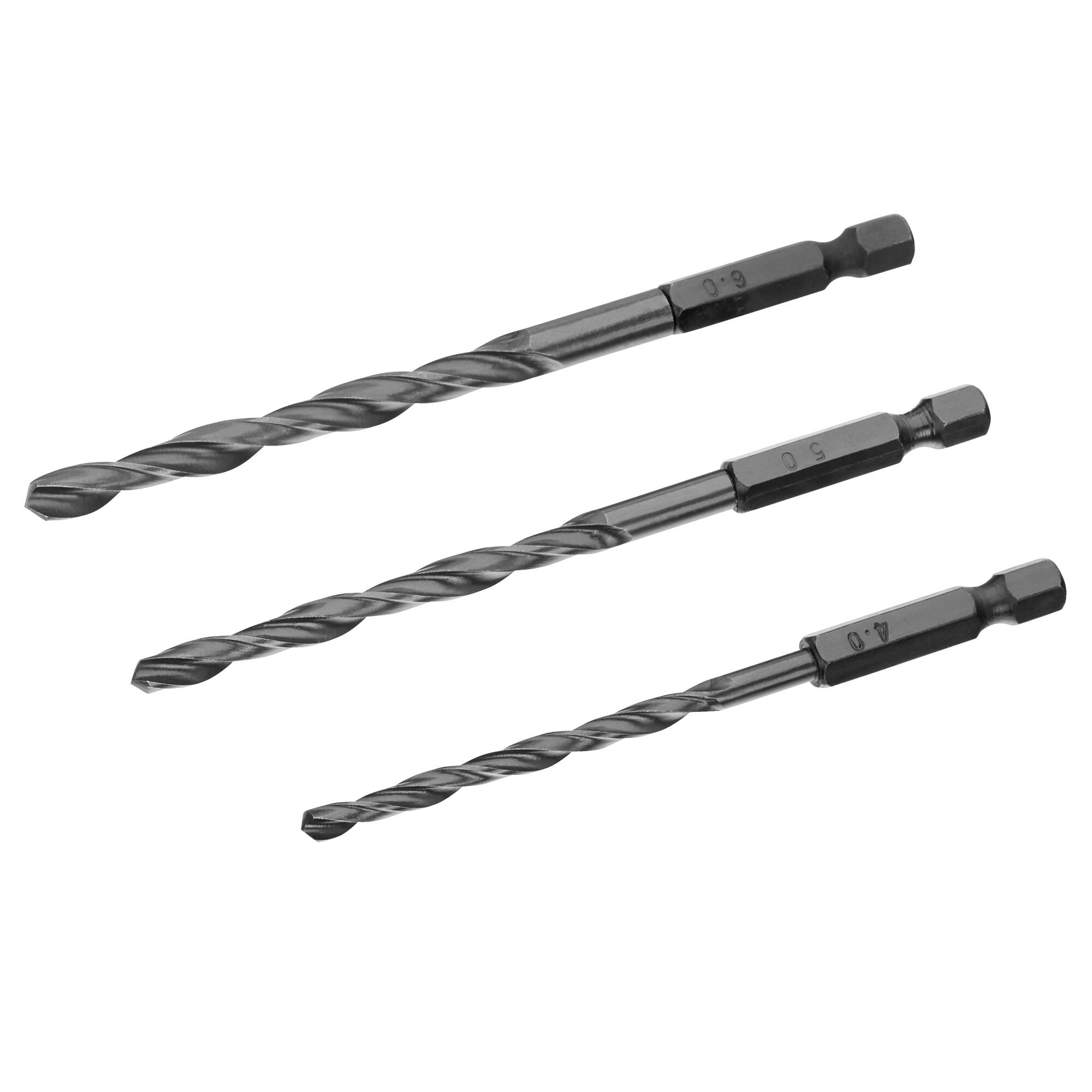 STANLEY 3 Piece HSS Metal Hex Shank Drill Bits 4 6mm STANLEY